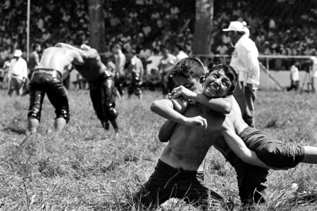 Olive oil wrestling, Edirne, Turkey